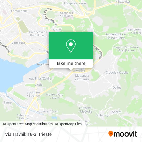 Via Travnik 18-3 map