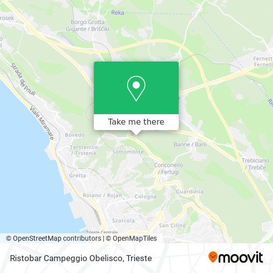 Ristobar Campeggio Obelisco map