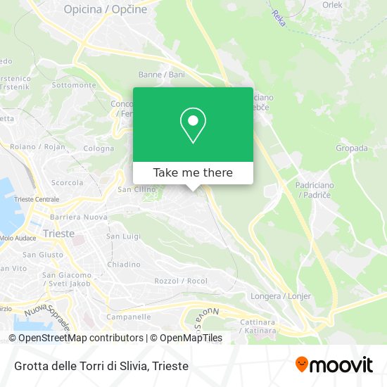 Grotta delle Torri di Slivia map