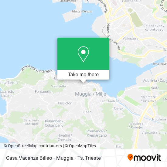 Casa Vacanze Billeo - Muggia - Ts map