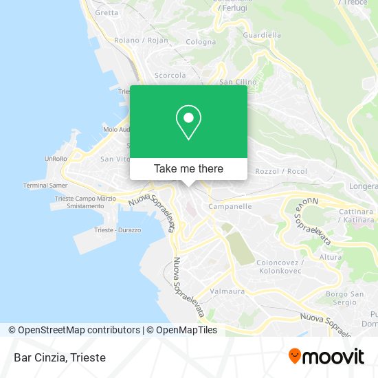 Bar Cinzia map