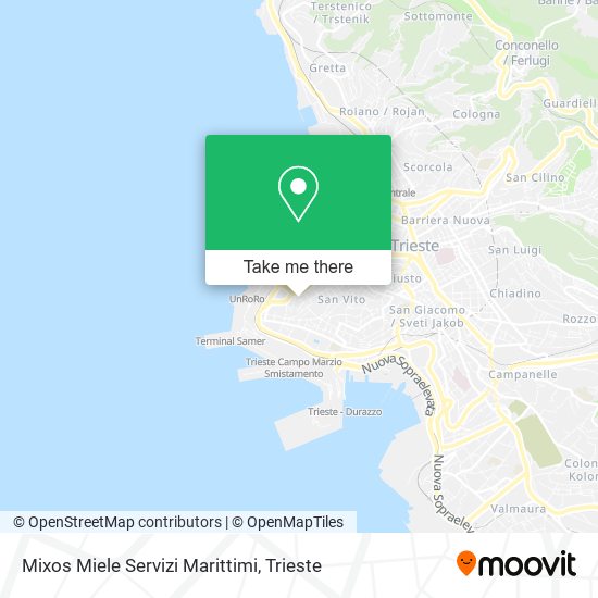 Mixos Miele Servizi Marittimi map