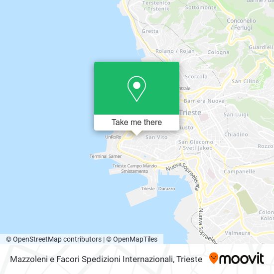 Mazzoleni e Facori Spedizioni Internazionali map