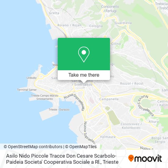 Asilo Nido Piccole Tracce Don Cesare Scarbolo-Paideia Societa' Cooperativa Sociale a Rl. map