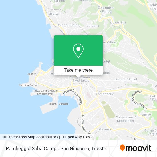 Parcheggio Saba Campo San Giacomo map