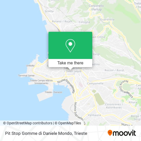 Pit Stop Gomme di Daniele Mondo map