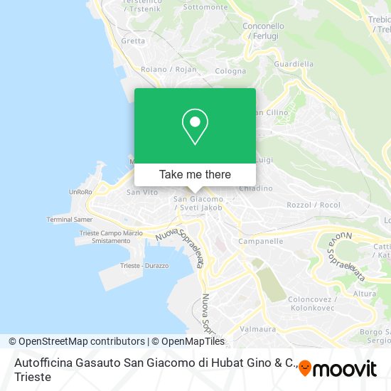 Autofficina Gasauto San Giacomo di Hubat Gino & C. map