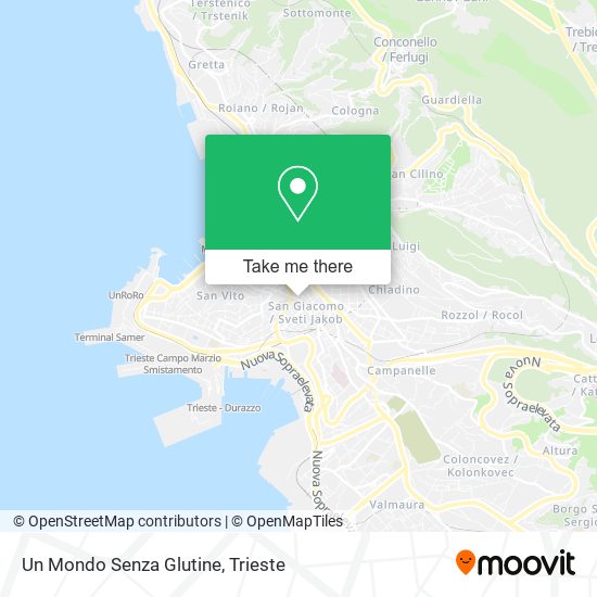 Un Mondo Senza Glutine map