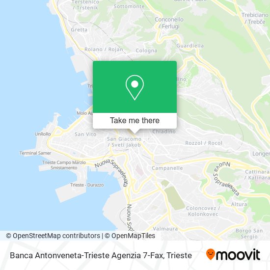 Banca Antonveneta-Trieste Agenzia 7-Fax map