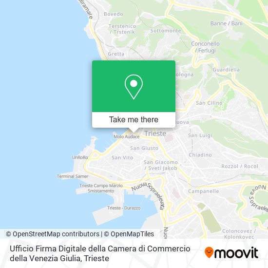 Ufficio Firma Digitale della Camera di Commercio della Venezia Giulia map