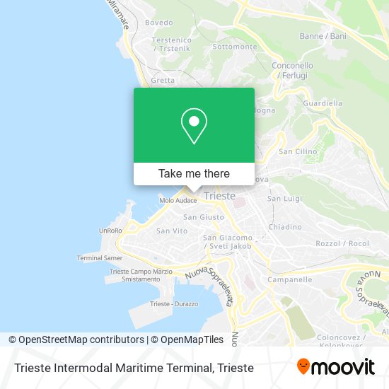 Trieste Intermodal Maritime Terminal map