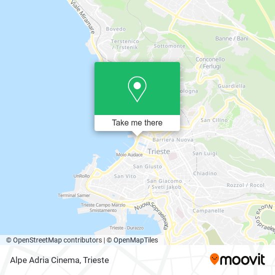 Alpe Adria Cinema map