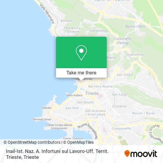 Inail-Ist. Naz. A. Infortuni sul Lavoro-Uff. Territ. Trieste map