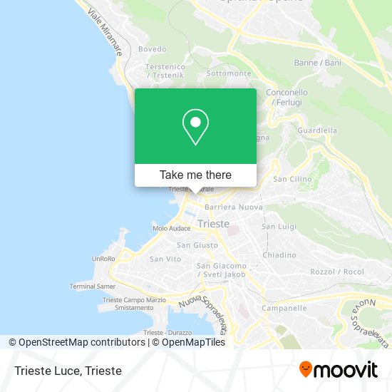 Trieste Luce map