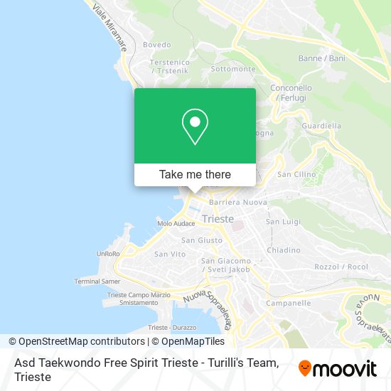 Asd Taekwondo Free Spirit Trieste - Turilli's Team map