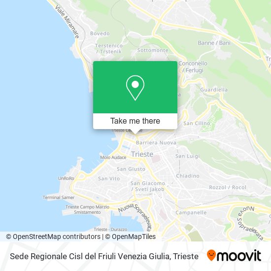 Sede Regionale Cisl del Friuli Venezia Giulia map