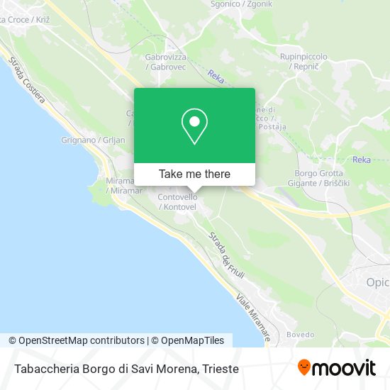 Tabaccheria Borgo di Savi Morena map