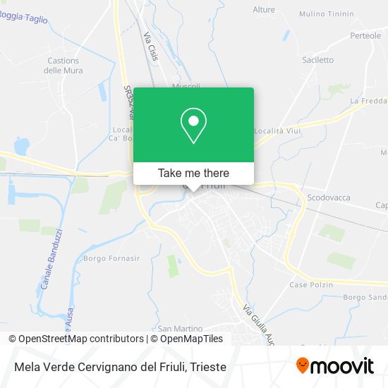 Mela Verde Cervignano del Friuli map