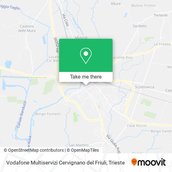 Vodafone Multiservizi Cervignano del Friuli map