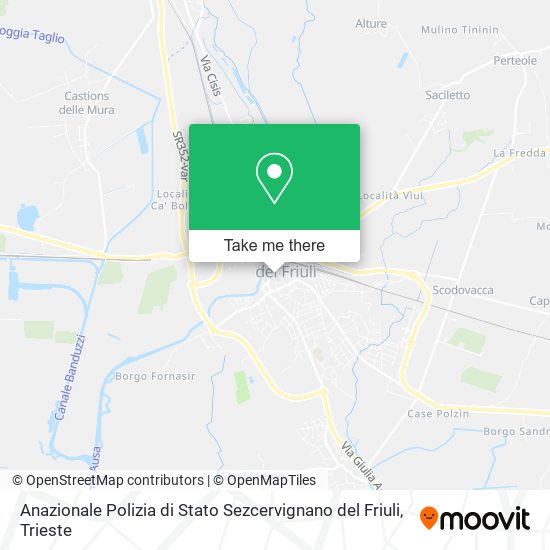Anazionale Polizia di Stato Sezcervignano del Friuli map