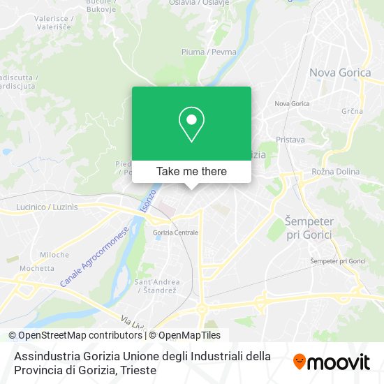 Assindustria Gorizia Unione degli Industriali della Provincia di Gorizia map