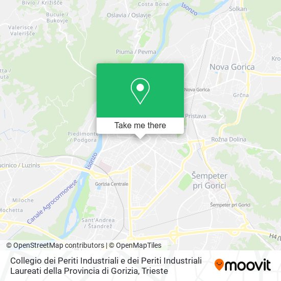 Collegio dei Periti Industriali e dei Periti Industriali Laureati della Provincia di Gorizia map