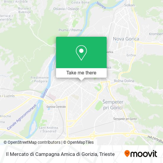 Il Mercato di Campagna Amica di Gorizia map