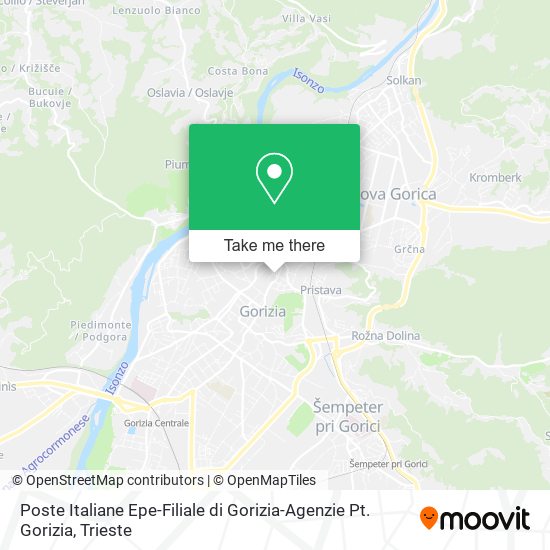 Poste Italiane Epe-Filiale di Gorizia-Agenzie Pt. Gorizia map