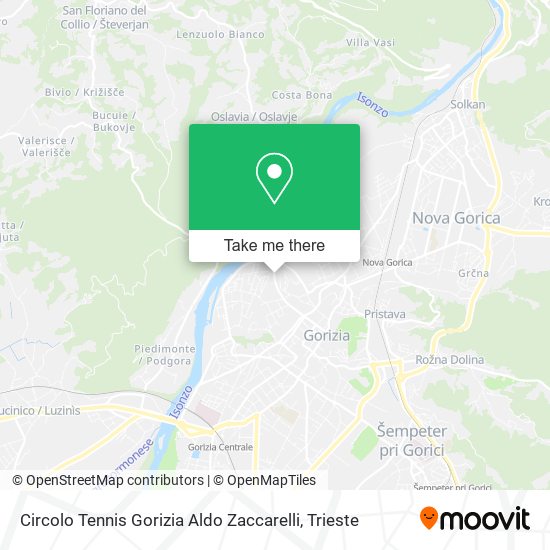 Circolo Tennis Gorizia Aldo Zaccarelli map