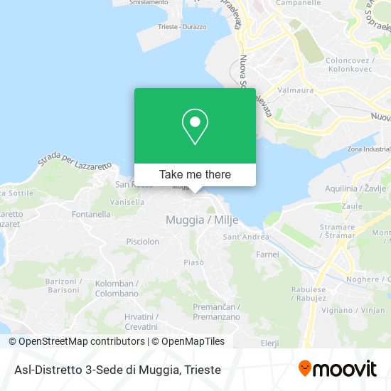 Asl-Distretto 3-Sede di Muggia map