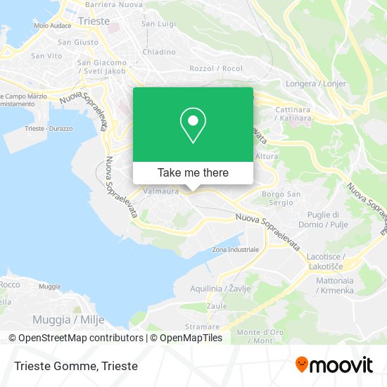 Trieste Gomme map