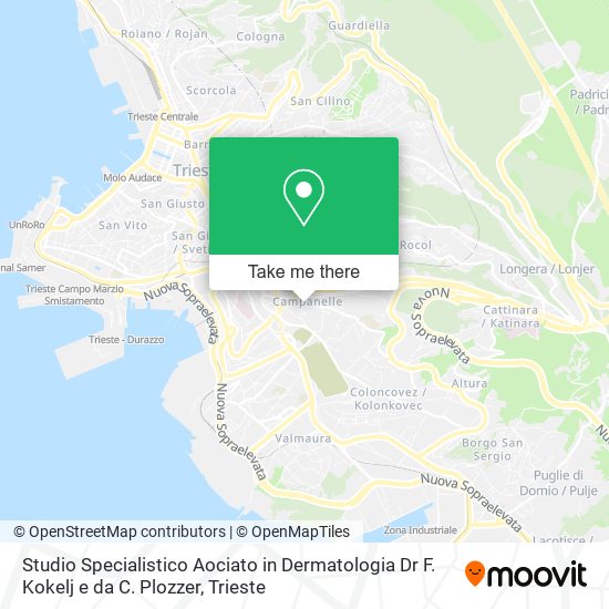 Studio Specialistico Aociato in Dermatologia Dr F. Kokelj e da C. Plozzer map