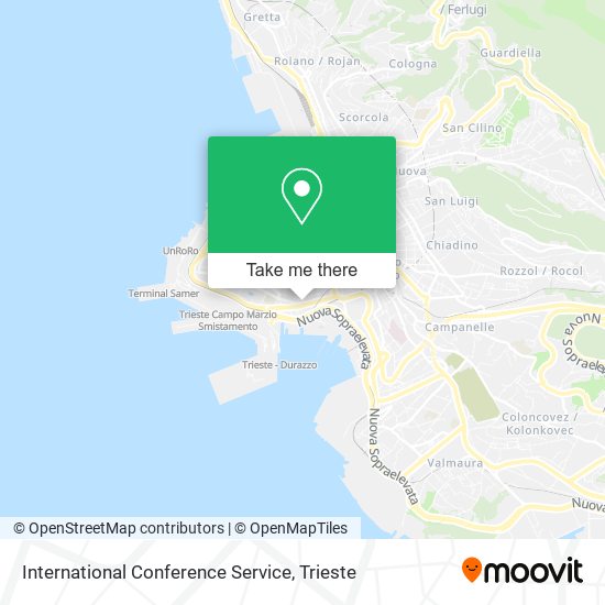 International Conference Service map