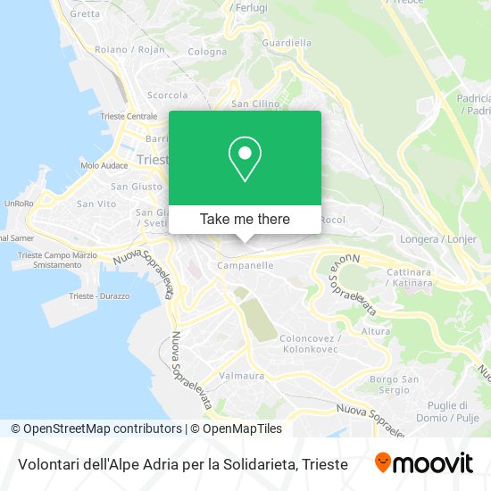 Volontari dell'Alpe Adria per la Solidarieta map