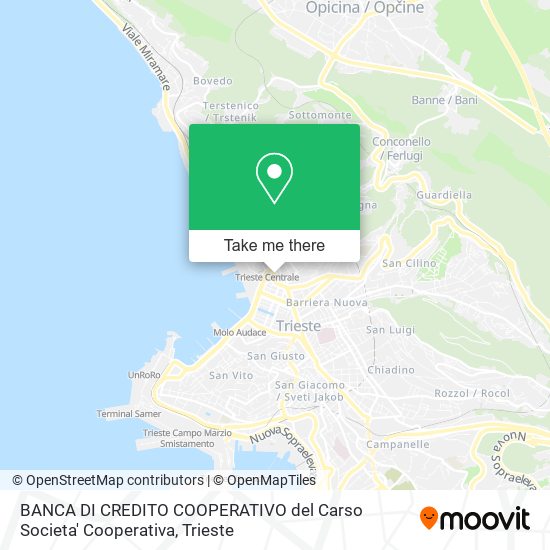 BANCA DI CREDITO COOPERATIVO del Carso Societa' Cooperativa map