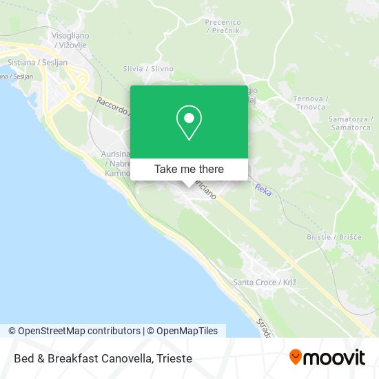 Bed & Breakfast Canovella map