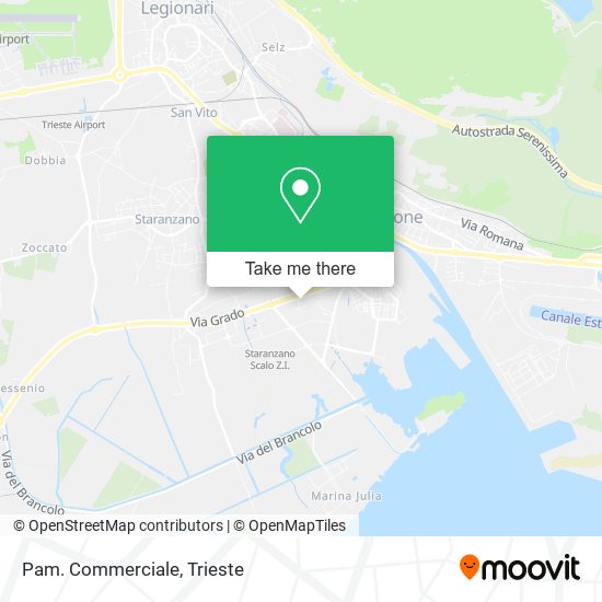 Pam. Commerciale map