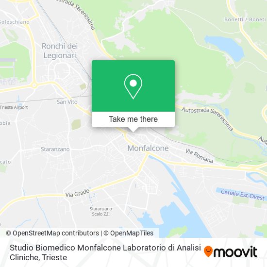 Studio Biomedico Monfalcone Laboratorio di Analisi Cliniche map