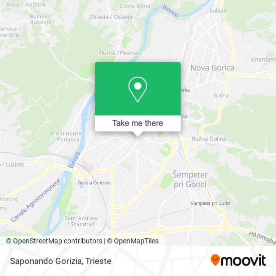 Saponando Gorizia map