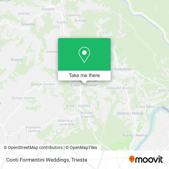 Conti Formentini Weddings map