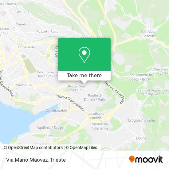 Via Mario Maovaz map