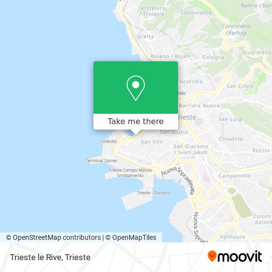 Trieste le Rive map