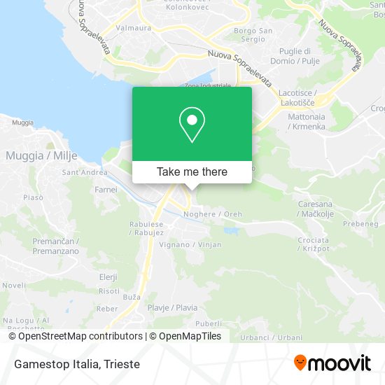 Gamestop Italia map