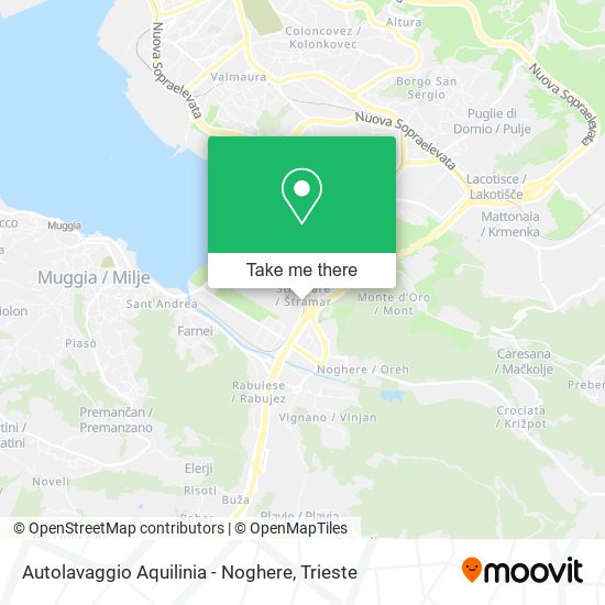 Autolavaggio Aquilinia - Noghere map