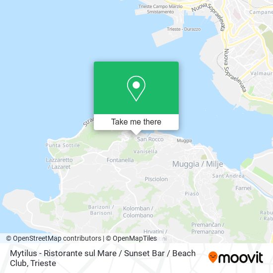 Mytilus - Ristorante sul Mare / Sunset Bar / Beach Club map