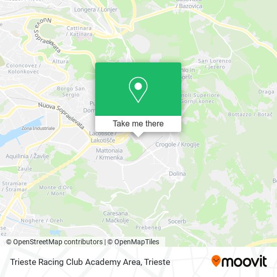 Trieste Racing Club Academy Area map