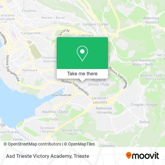 Asd Trieste Victory Academy map