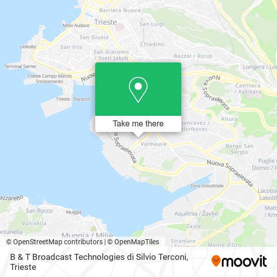 B & T Broadcast Technologies di Silvio Terconi map