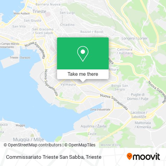 Commissariato Trieste San Sabba map