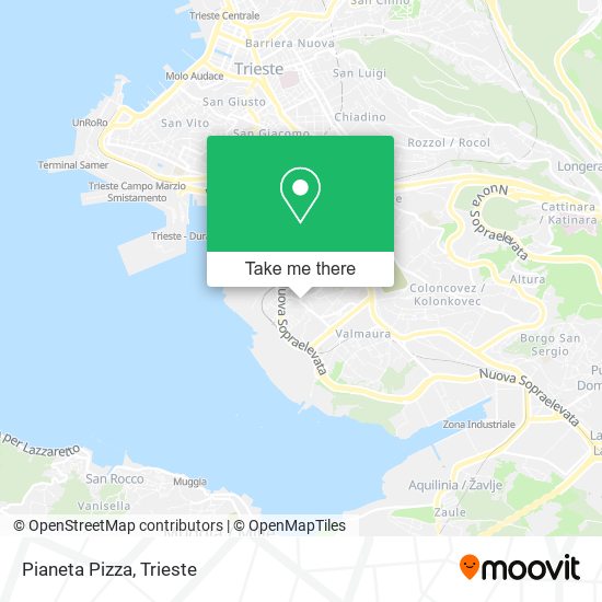 Pianeta Pizza map